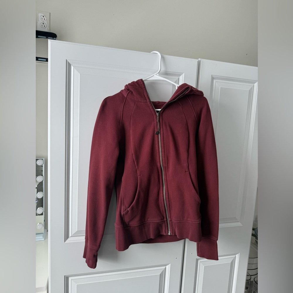 Lululemon burgundy scuba zip up